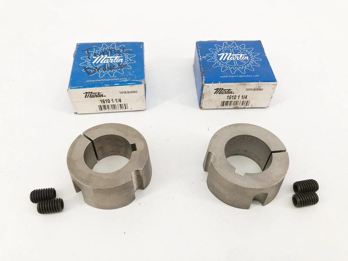 Lot of 2 New Martin 1610 1-1/4 Taper Lock Bushings