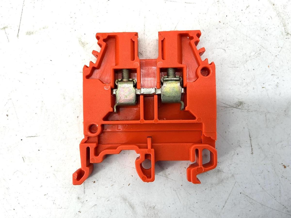 Used Lot of 36 ABB Entrelec M4/6-5116-ORANGE Terminal Block 10AWG 25A 600V M4/6-5116