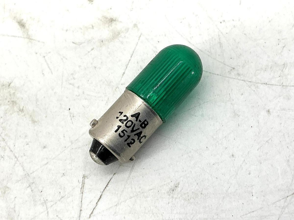 Used Lot of 3 Allen Bradley 800T-N320G Pilot Light Green LED Lamp 120VAC