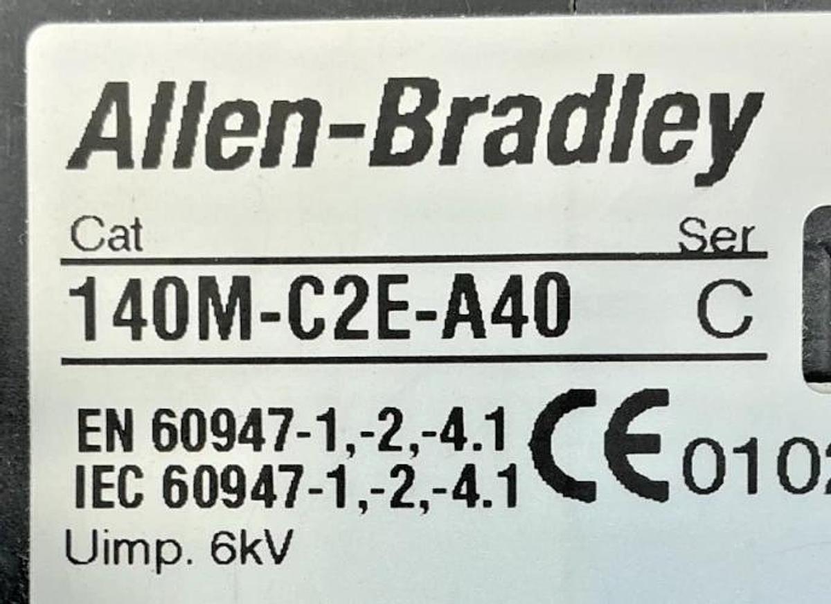 New Allen Bradley 140M-C2E-A40 Ser C Motor Protector/Circ Breaker 0.25-0.4A