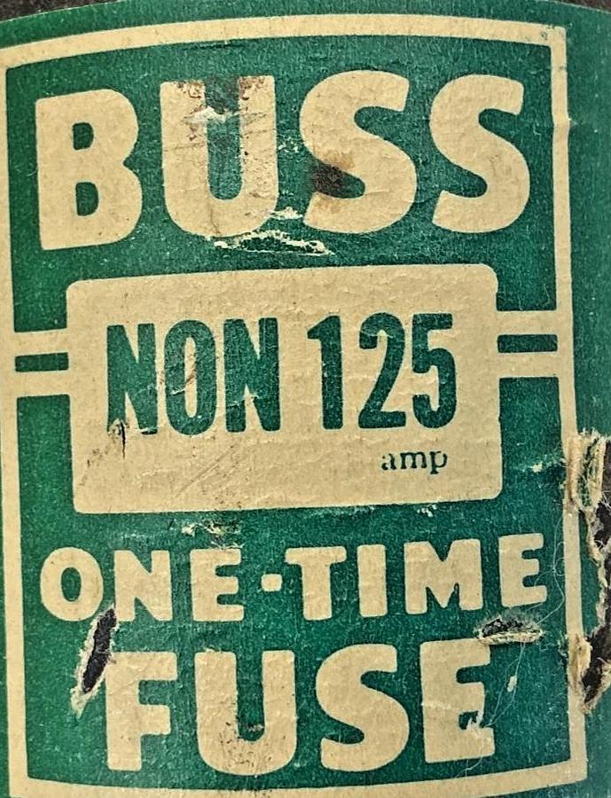 Used Lot of 2 Bussmann NON-125 One-Time Fuse 125A 250V