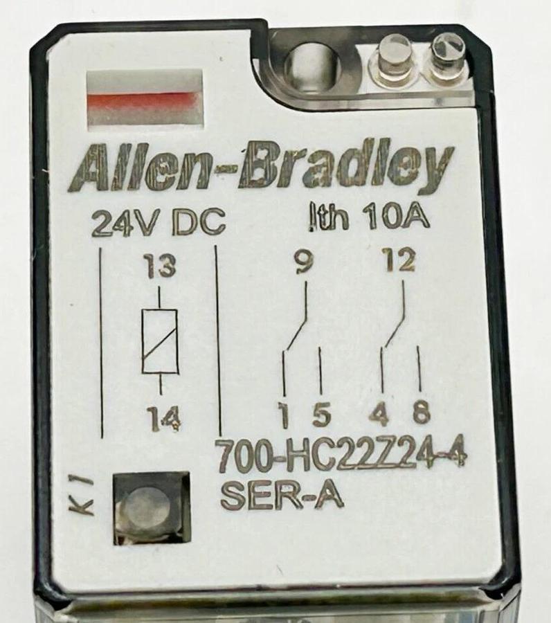 New Lot of 2 Allen Bradley 700-HC22Z24-4 Relay Series A 24VDC 10A 1/3HP 240VAC