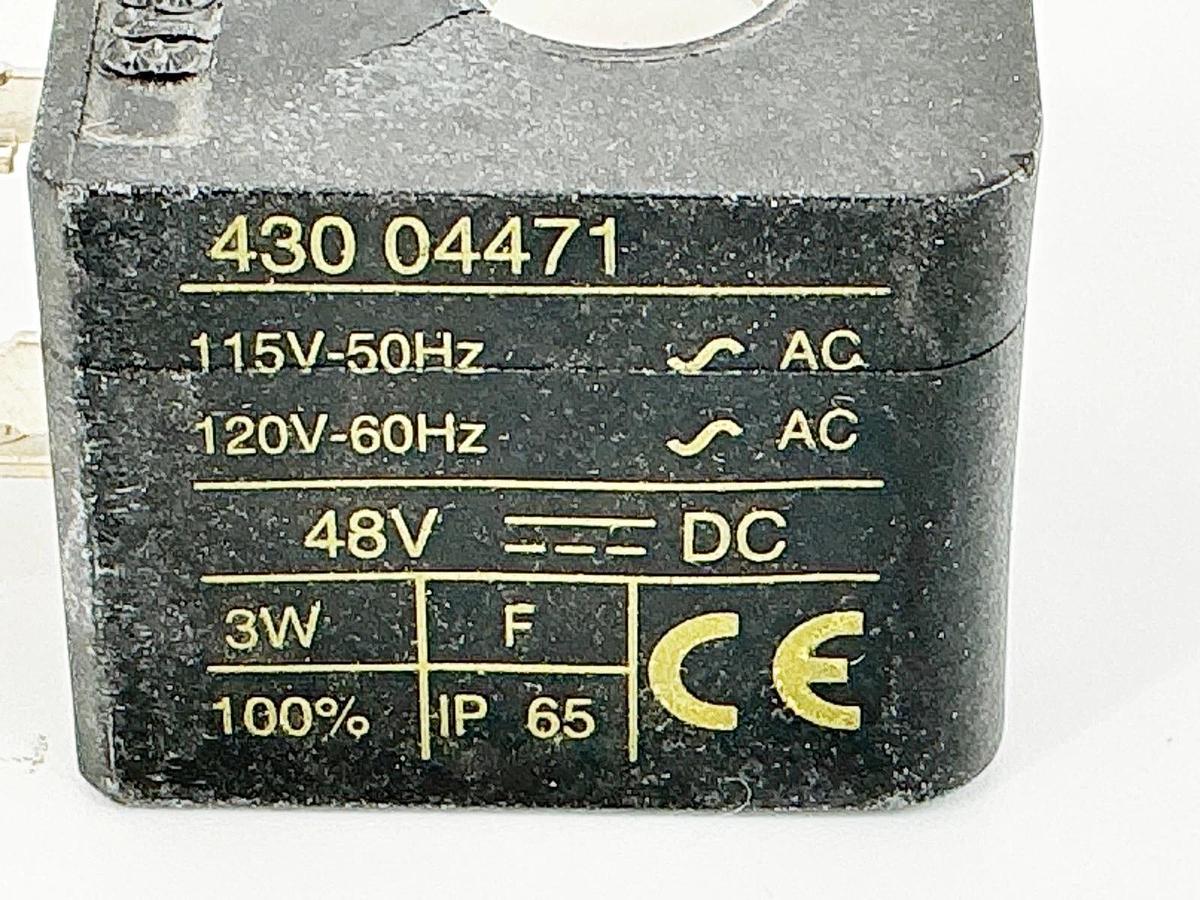 New Asco 430-04471 Solenoid Coil 48VDC 115/120V 50/60Hz 3W - No Box