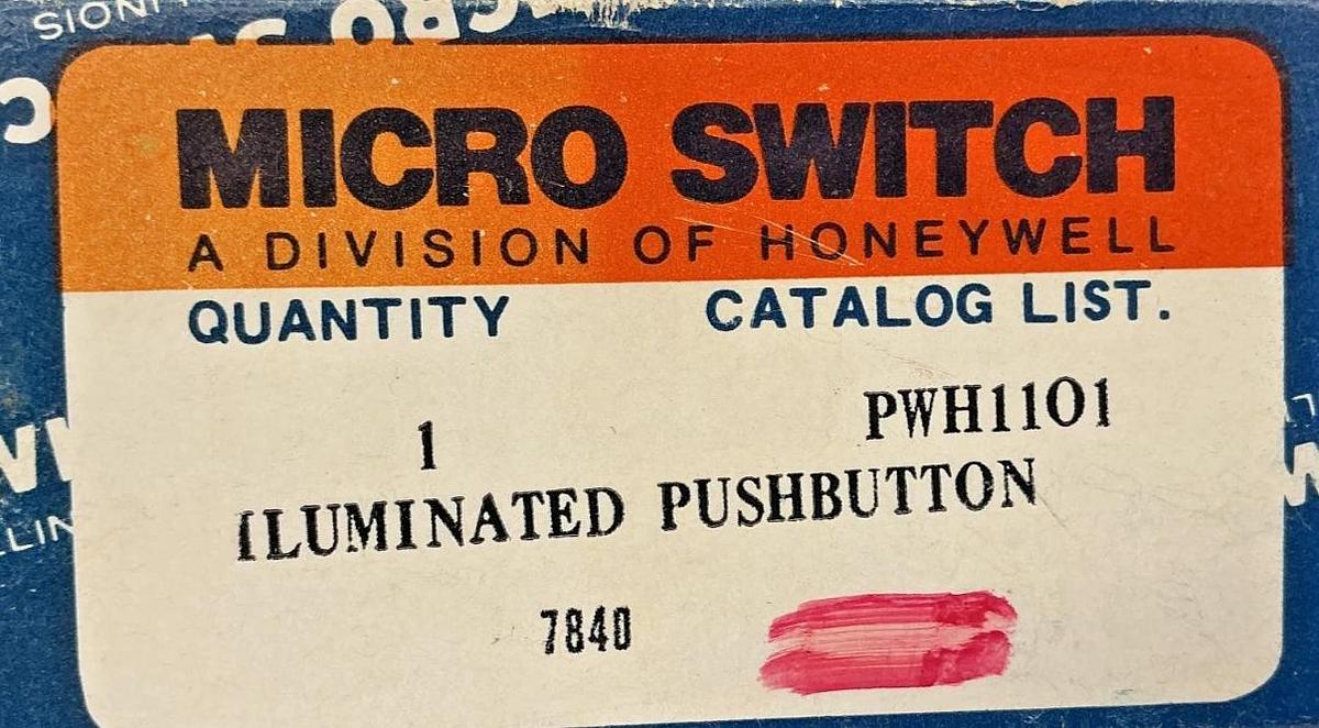 New Honeywell PWH1101 Micro Switch Illuminated Pushbutton 120V