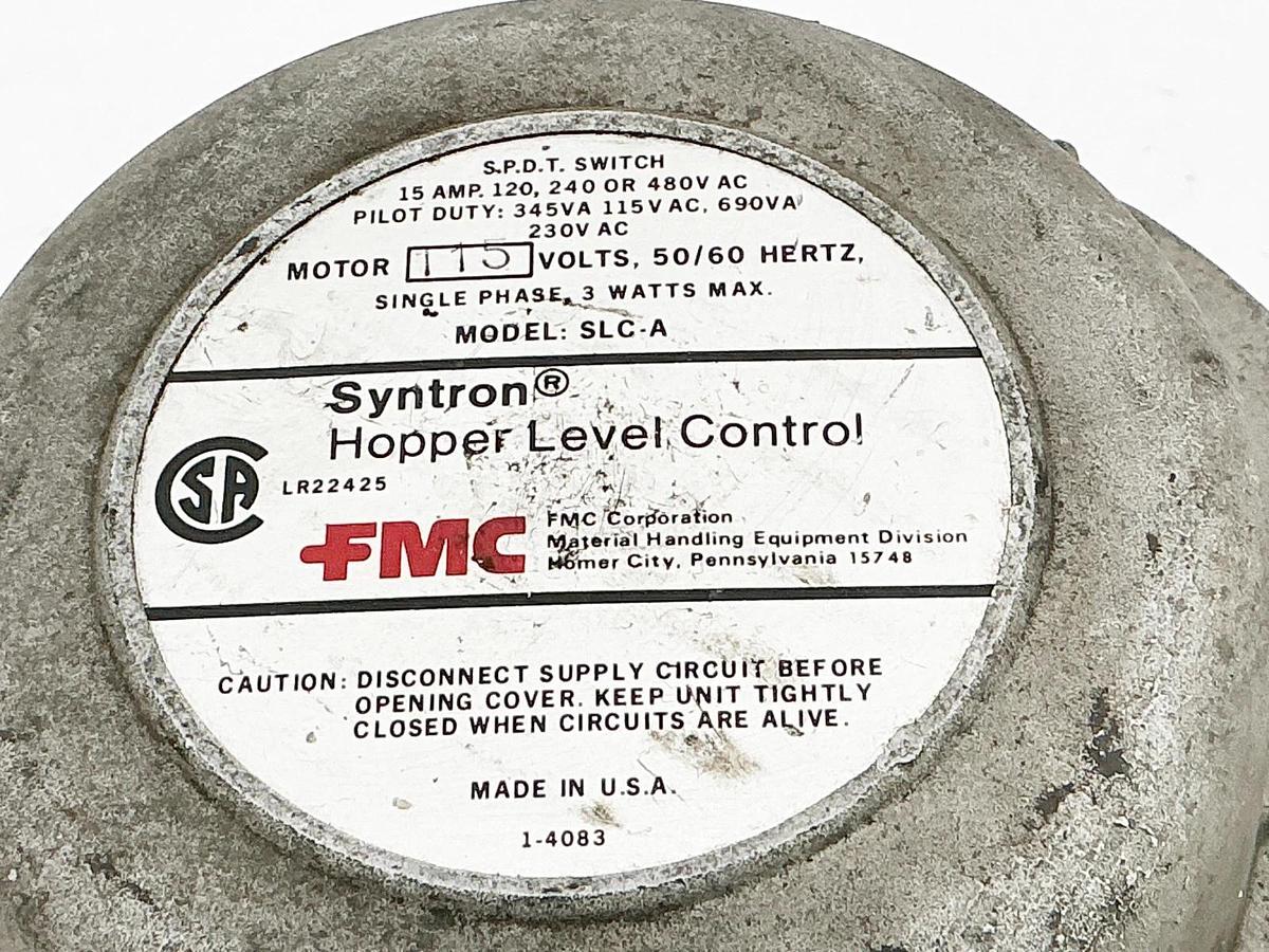 Used FMC SLC-A Syntron Hopper Level Control 115V 50/60Hz 15A 3W