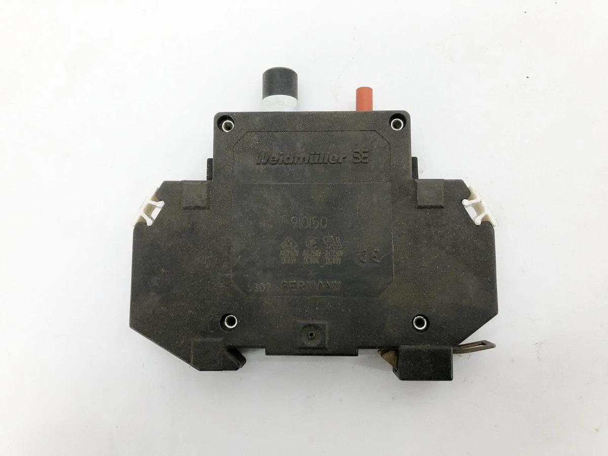 Used Lot of 2 Weidmuller 910150 Circuit Breakers 2A 250VAC 65VDC 1 Pole 5307