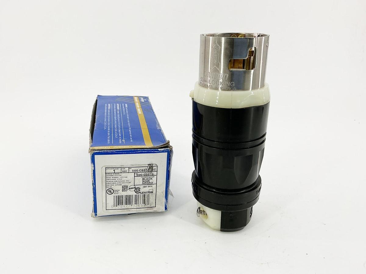 New Leviton 500-CS816-5C Connector Plug 50A 3P
