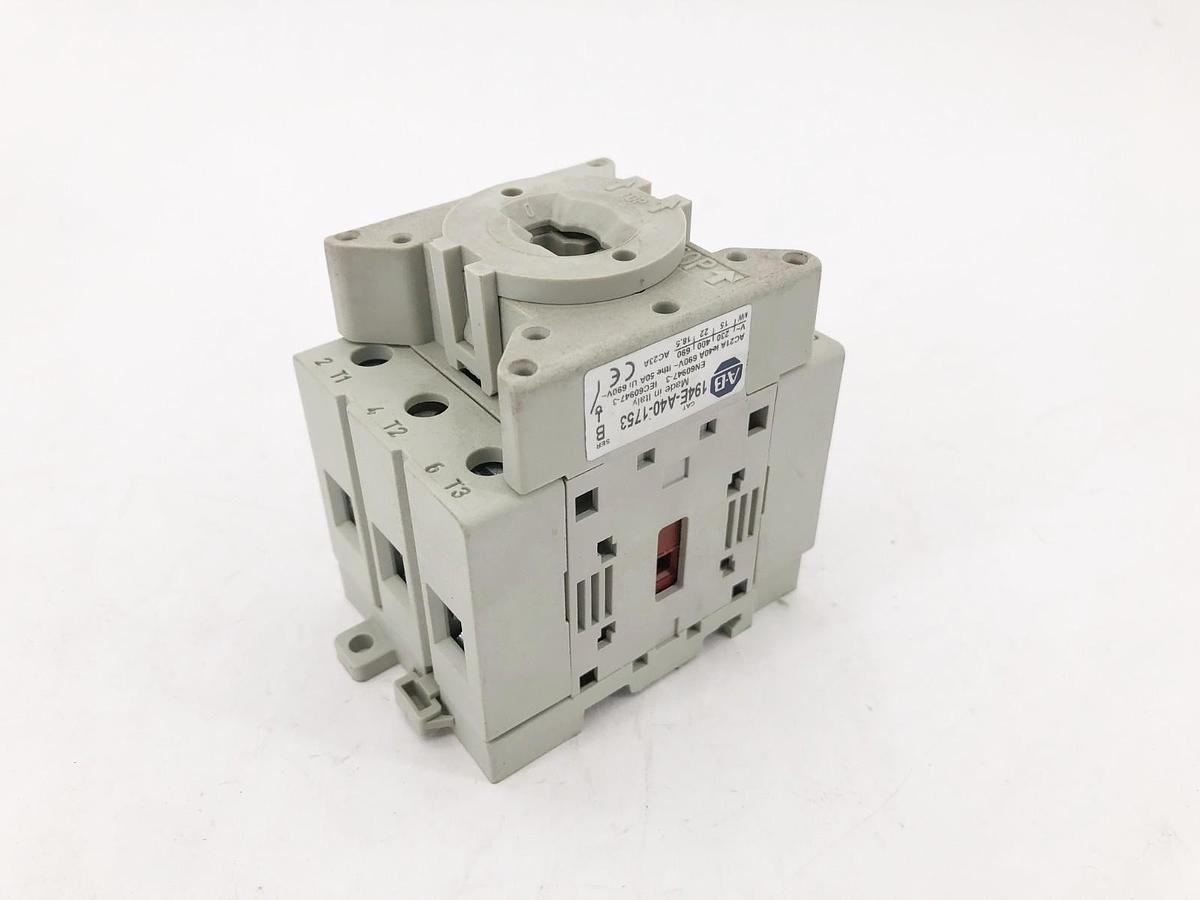 New Allen Bradley 194E-A40-1753 Ser. B Load Switch 40A 600VAC 3 Pole - No Box