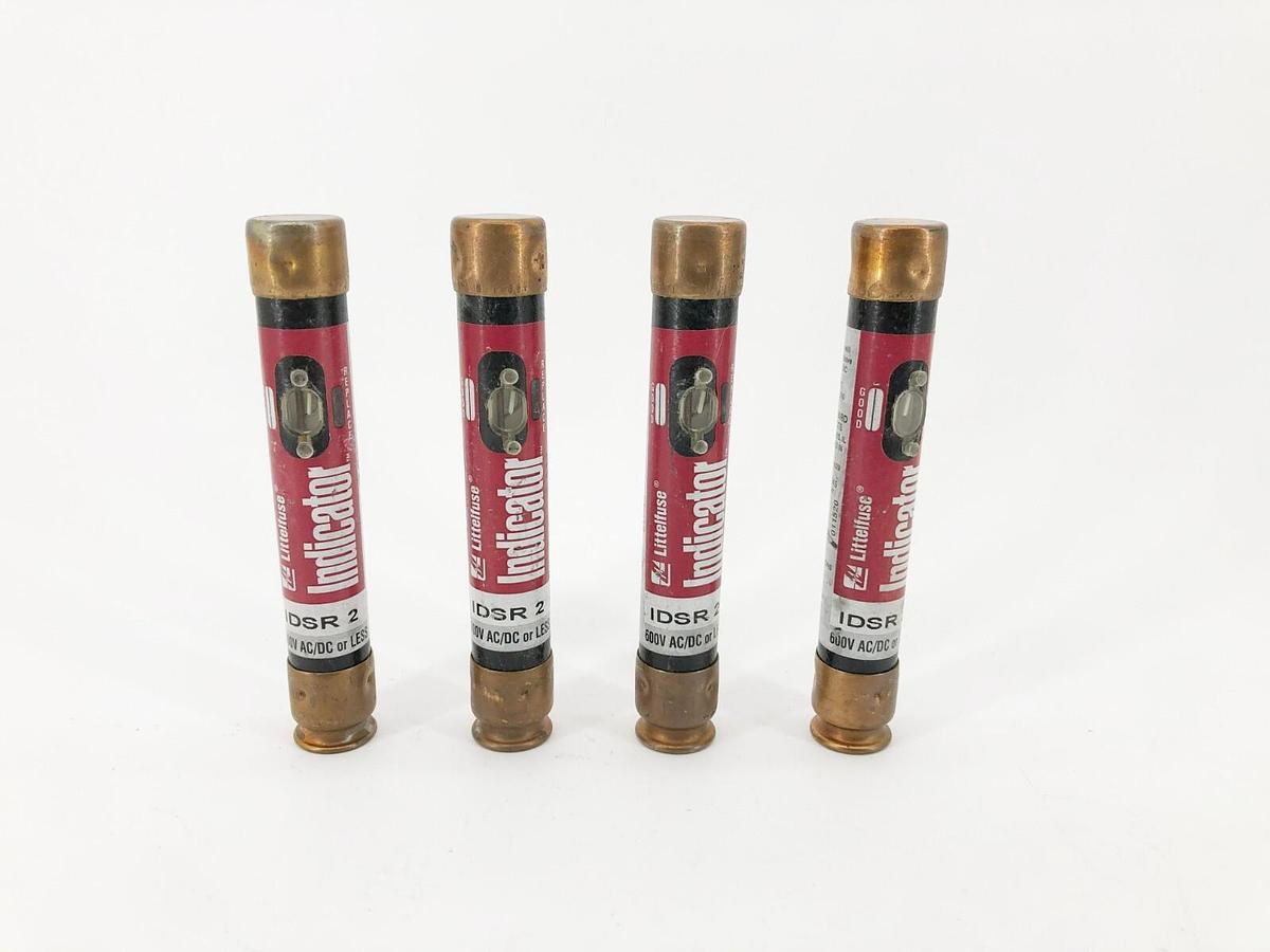 Lot of 4 New Littelfuse IDSR2 Indicator Fuses 600V 2A