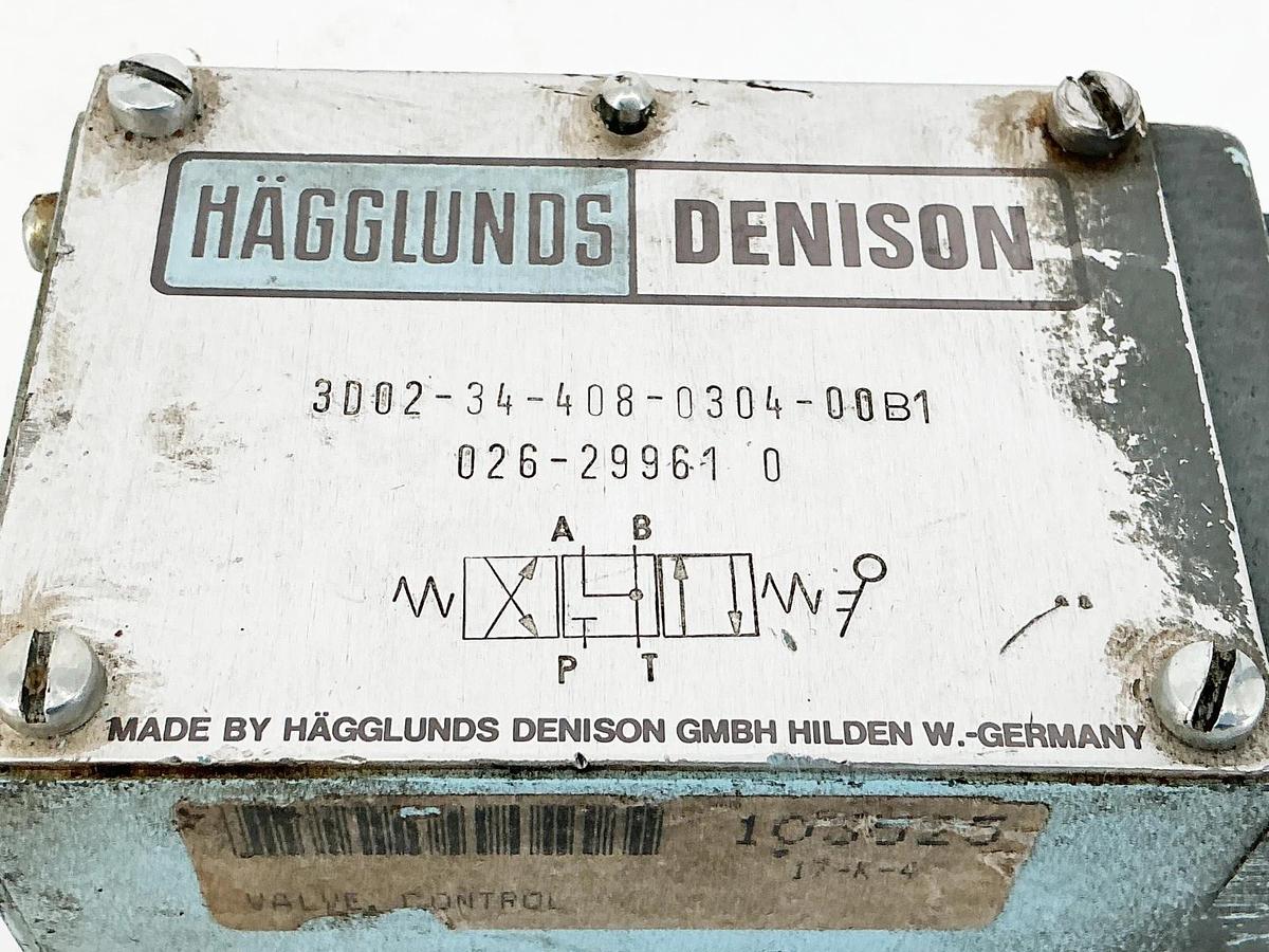 Used Denison 3D02-34-408-0304-00B1 Directional Control Valve 026-29961 0