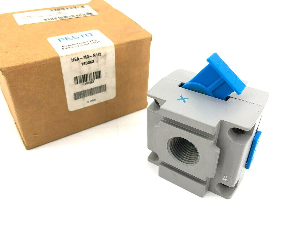 New Festo HEA-M3-N1/2 Pneumatic Safety Lockout Valve 1/2" NPT 183063