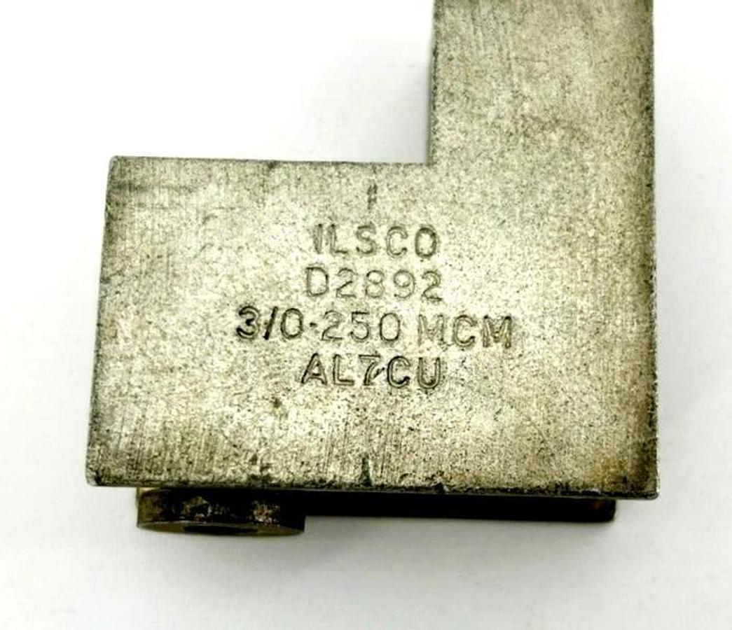 New lsco D2892 Lug Connector, 3/0-250 MCM AL9CU (Missing Hardware)