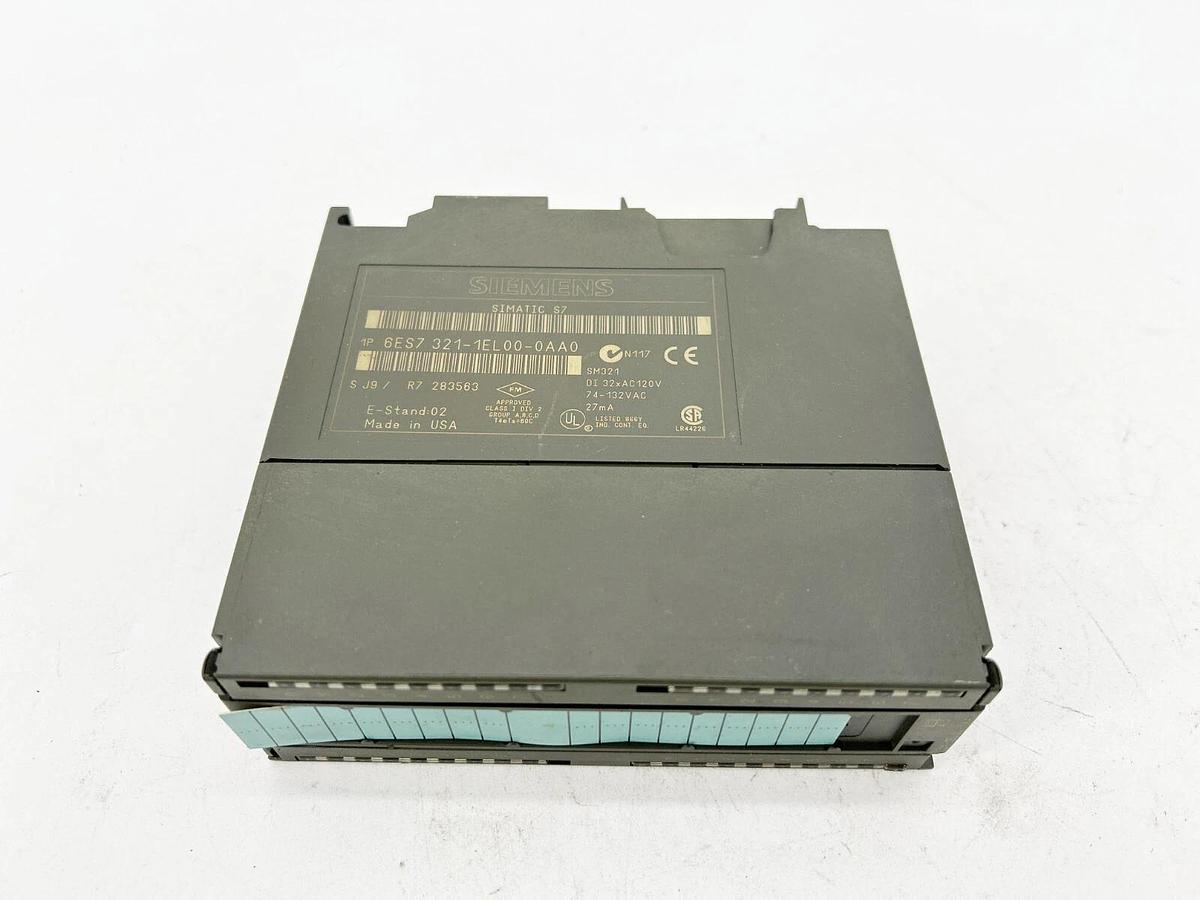Used Siemens 6ES7 321-1EL00-0AA0 Digital Input Module 32 iNPUT 120VAC 1X40 Pole