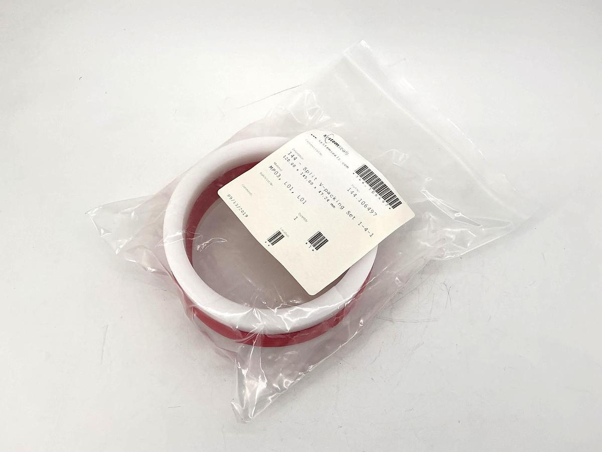 New System Seals 144.106.497 144 - Split V-Packing Set 1-4-1 120x145x47.24mm