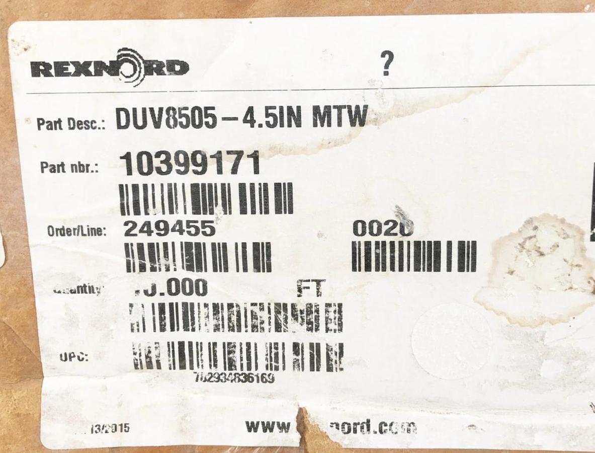 New Rexnord DUV8505-4.5IN MTW MatTop Chain 10 FT. 10399171