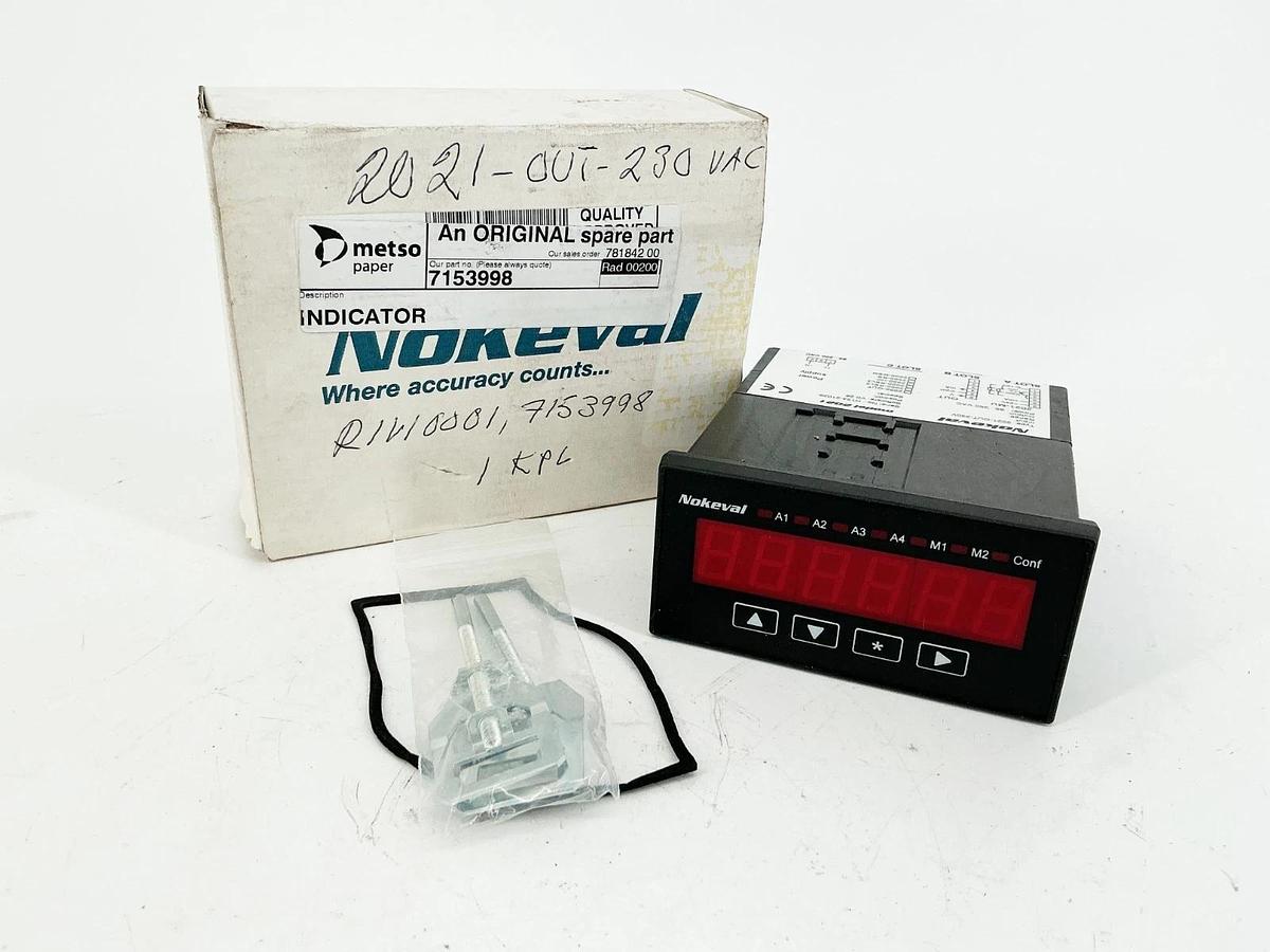 New Nokeval 2021-230V Panel Meter 85-250VAC Model 2021