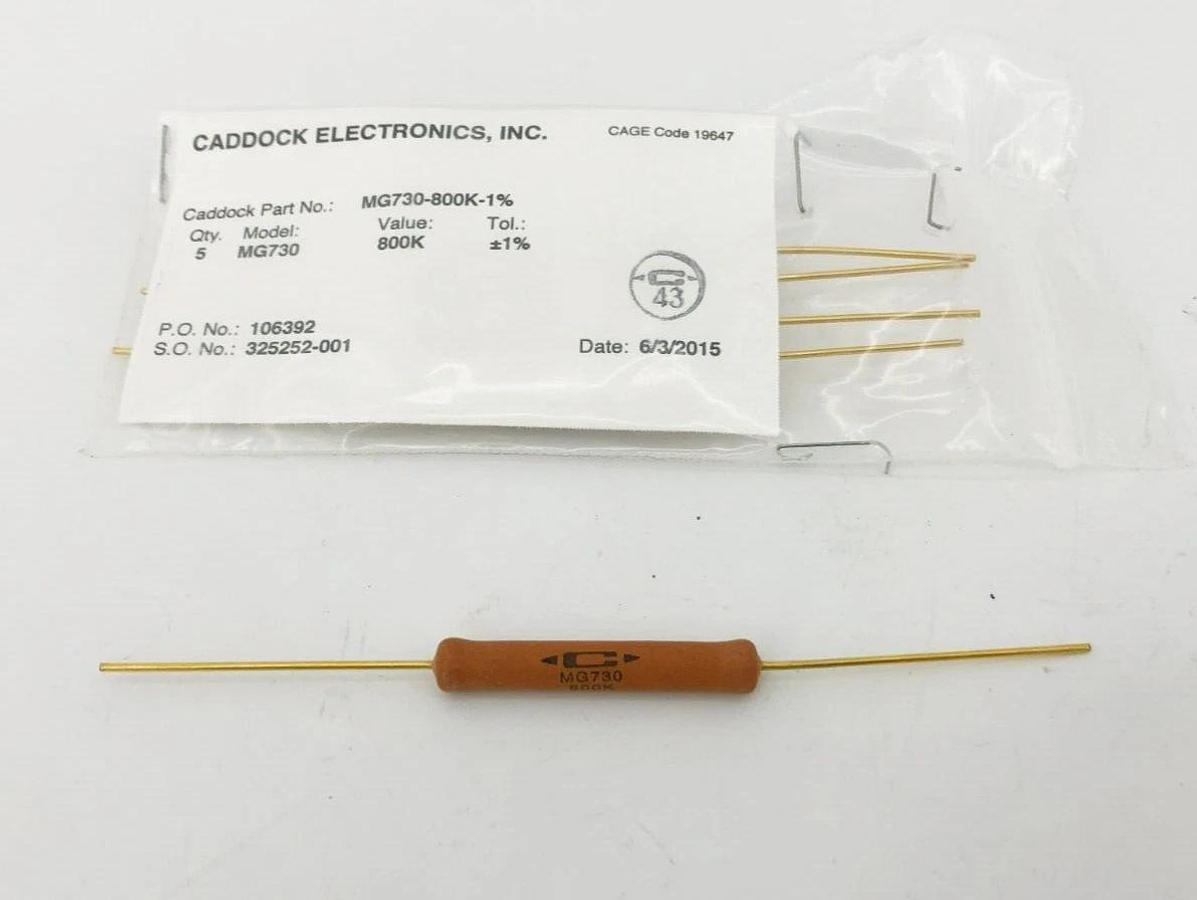 New Caddock Electronics MG730 Resistor 800K 1% Tolerance