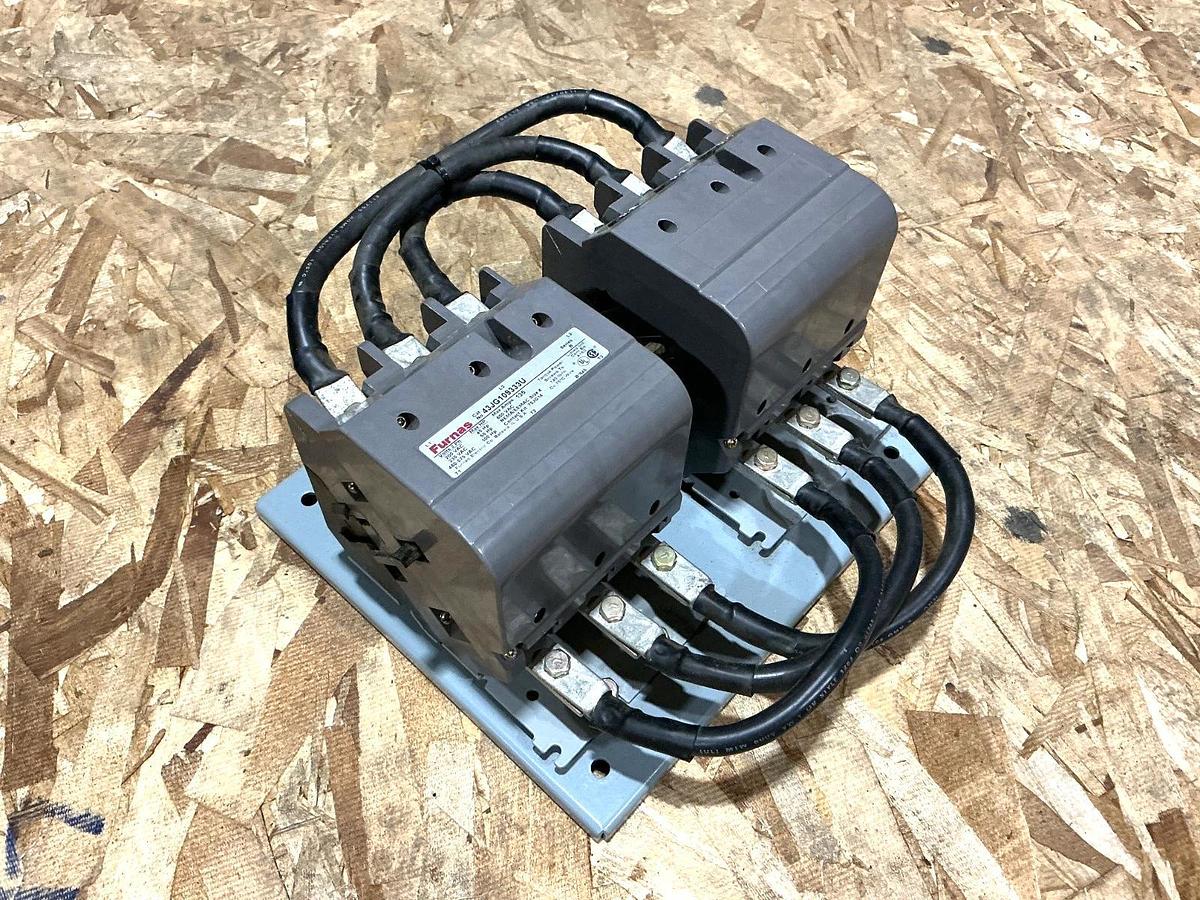 Used Furnas 43JG109333U Ser B Reversing Contactor 3PH 135A 600VAC Coil 145/185V 73HZ