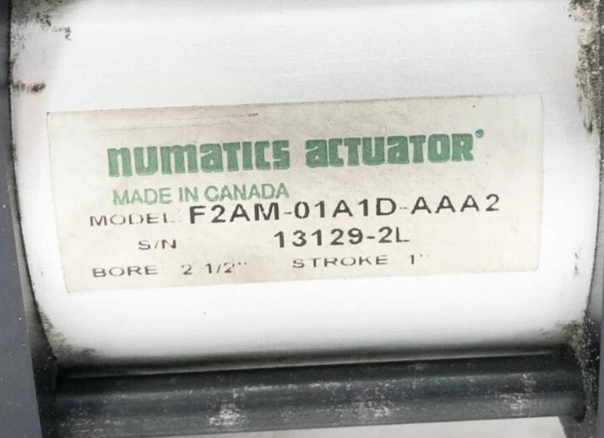 Used Numatics F2AM-01A1D-AAA2 Pneumatic Cylinder 2-1/2" Bore 1" Stroke
