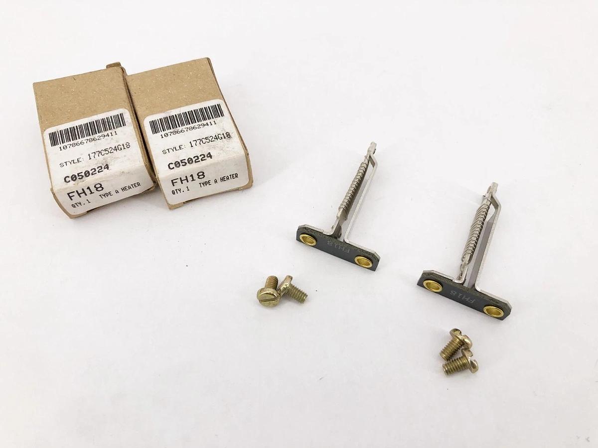 Lot of 2 New Cutler Hammer FH18 Overload Heater Elements Type A 177C524G18
