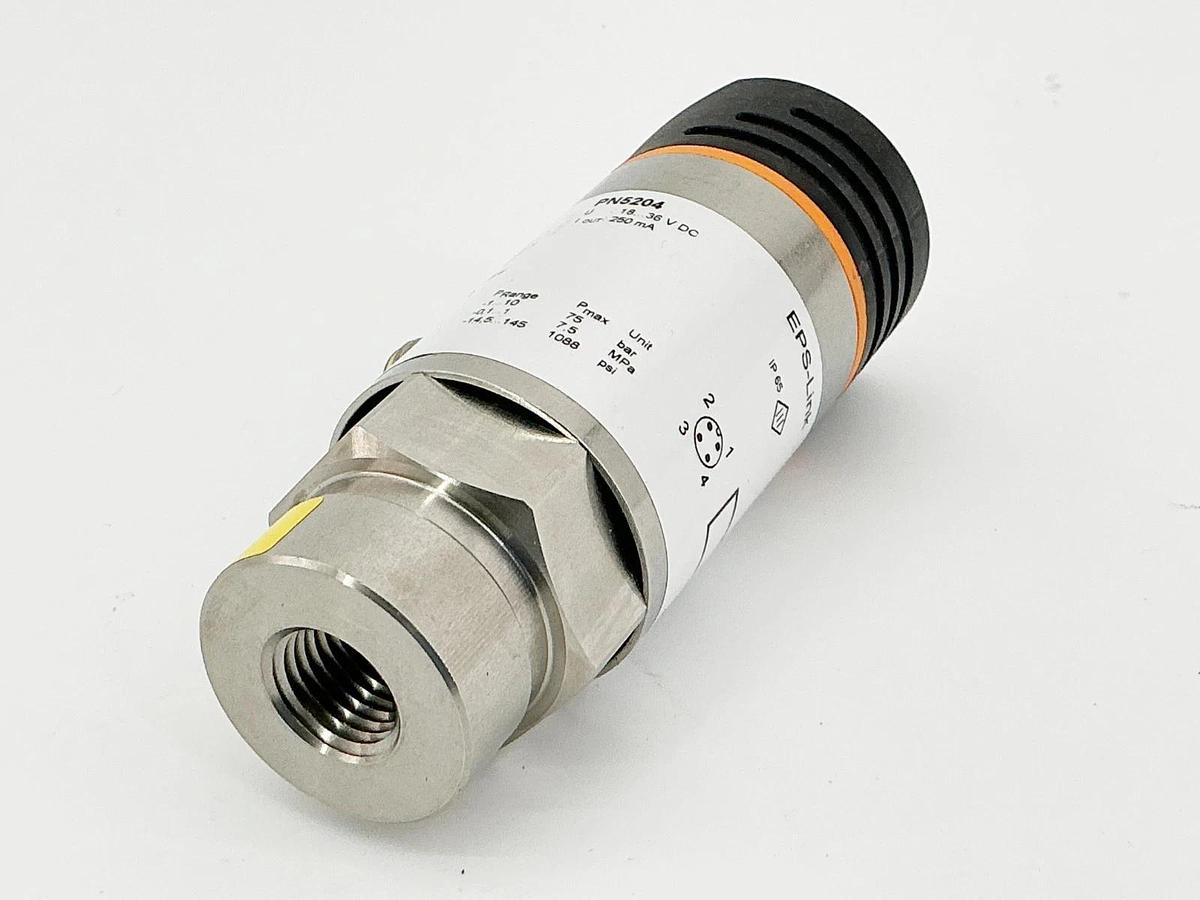 New IFM PN5204 Pressure Sensor 35VDC 250mA 1088PSI 75Bar 1/4"NPT