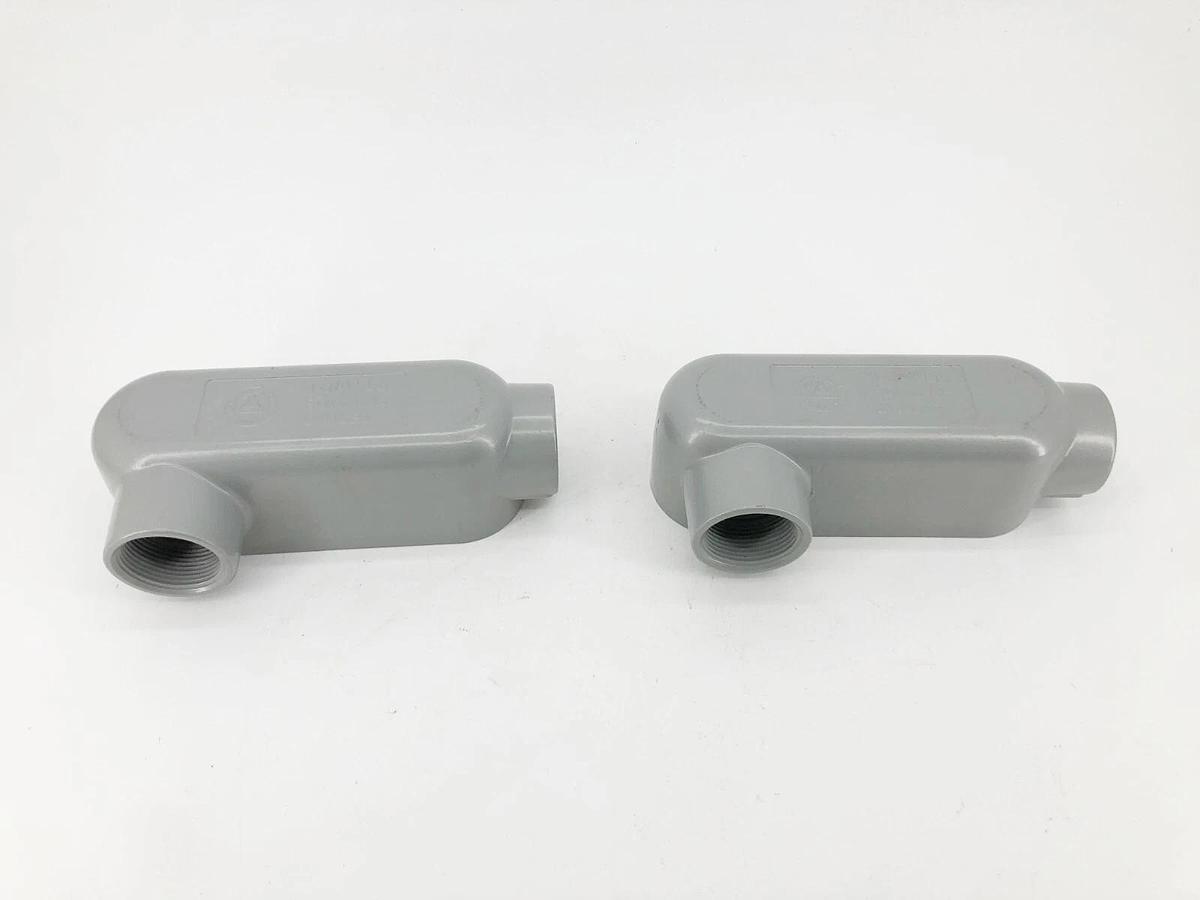Lot of 2 New Appleton LL125-A 1-1/4" Aluminum Conduit Bodies Threaded Form 85