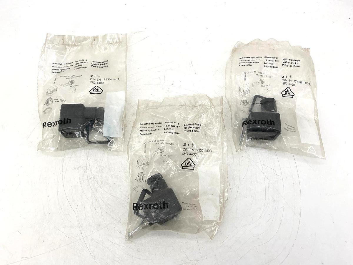Lot of 3 New Rexroth 1-834-484-048 Plug-In Connector 16A 250V R901017011