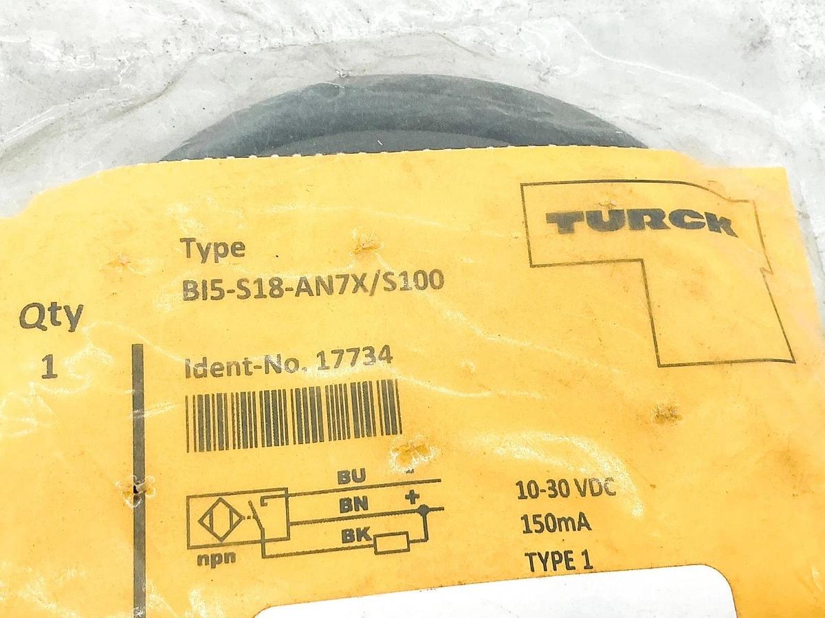 New Turck BI5-S18-AN7X/S100 Proximity Sensor 10-30VDC 150mA 17734