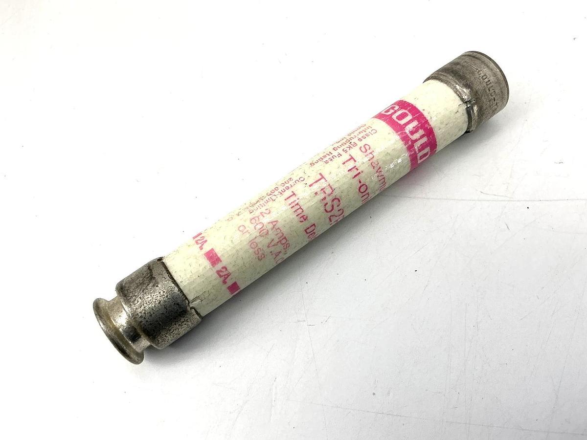 Used Lot of 2 Gould Shawmut TRS2R Tri-Onic Time-Delay Class RK5 Fuse 2A 600VAC