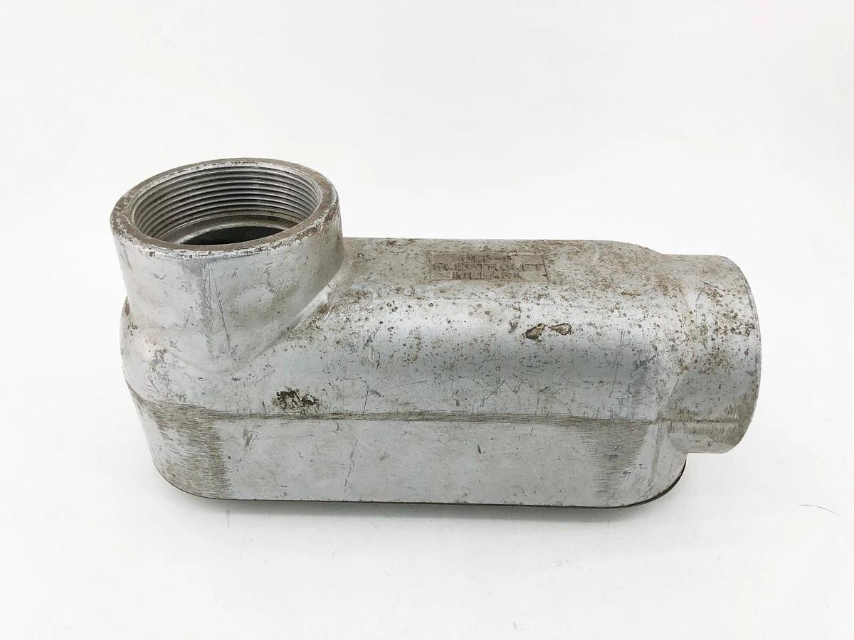 Used Killark OLB-8 Aluminum Conduit Body With Cover 3" LB-Type