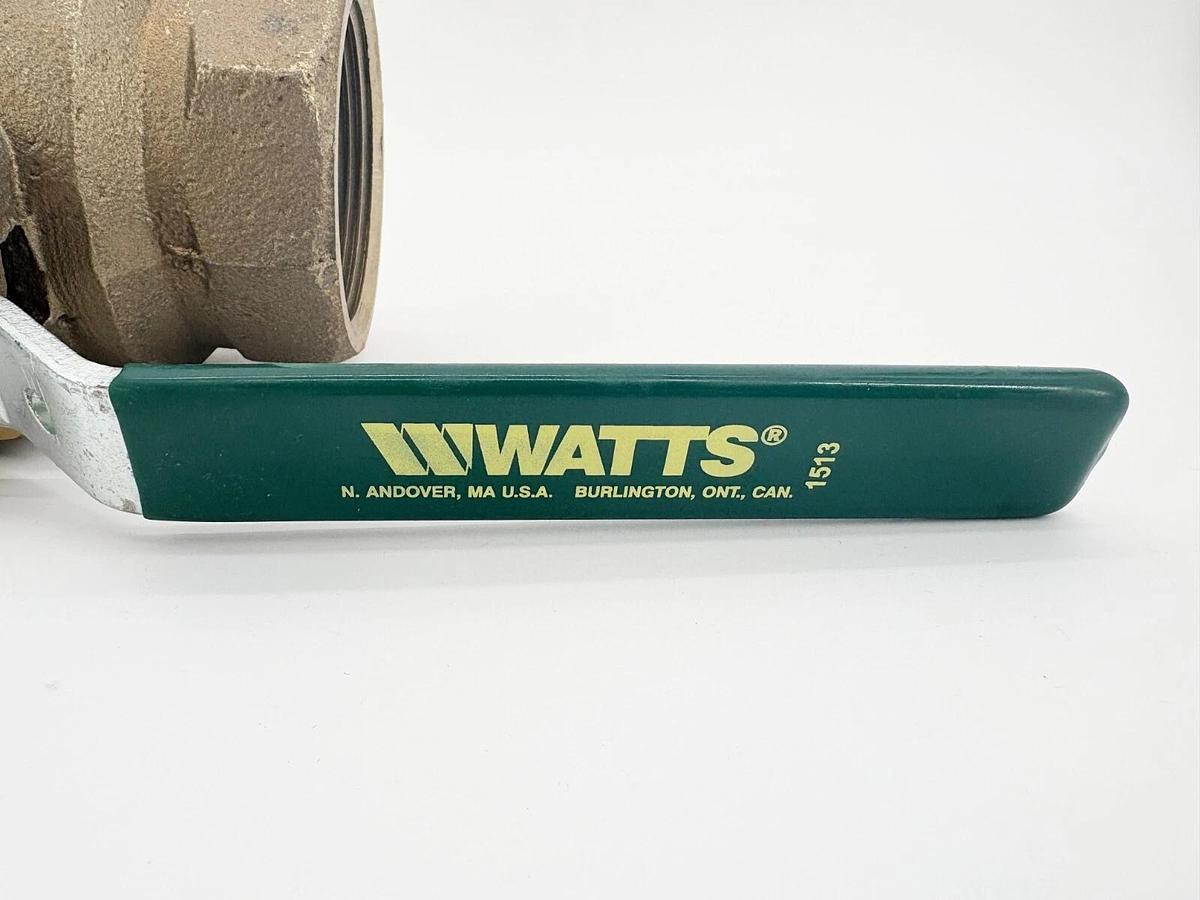 New Watts 2-1/2" Brass Threaded Ball Valve Standard Port 2-Piece 400WOG