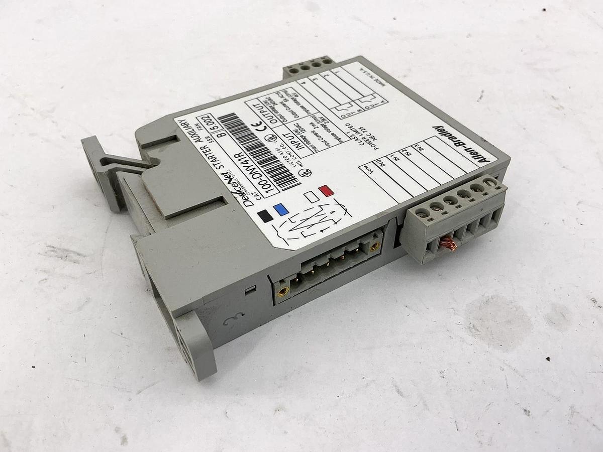 Used Allen Bradley 100-DNY41R Ser B Starter Auxiliary IN-120V OUT-240V