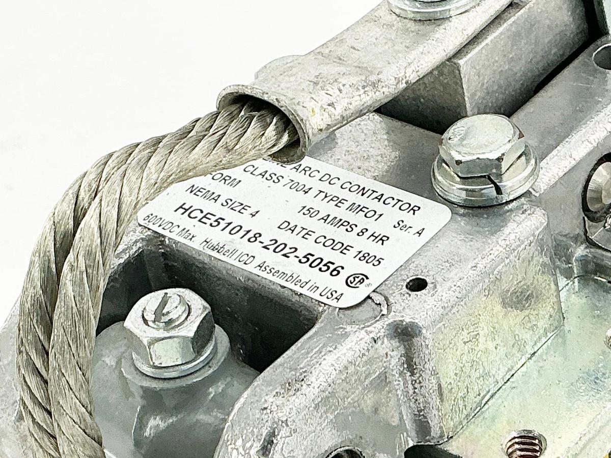 New Hubbell EC&M HCE51018-202-5056 Line Arc DC Contactor 150A Size 4 7004MFO1