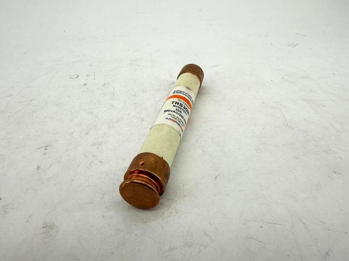 Used Lot of 3 Ferraz Shawmut TRS30R Fuses 30A 600V