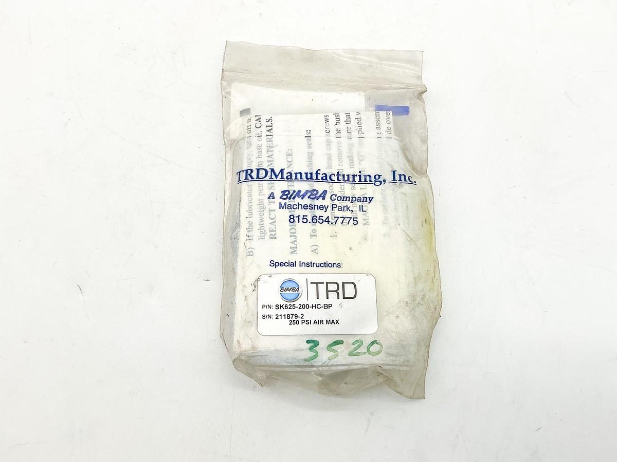 New Bimba SK625-200-HC-BP Pneumatic Valve Rebuild Kit 250PSI