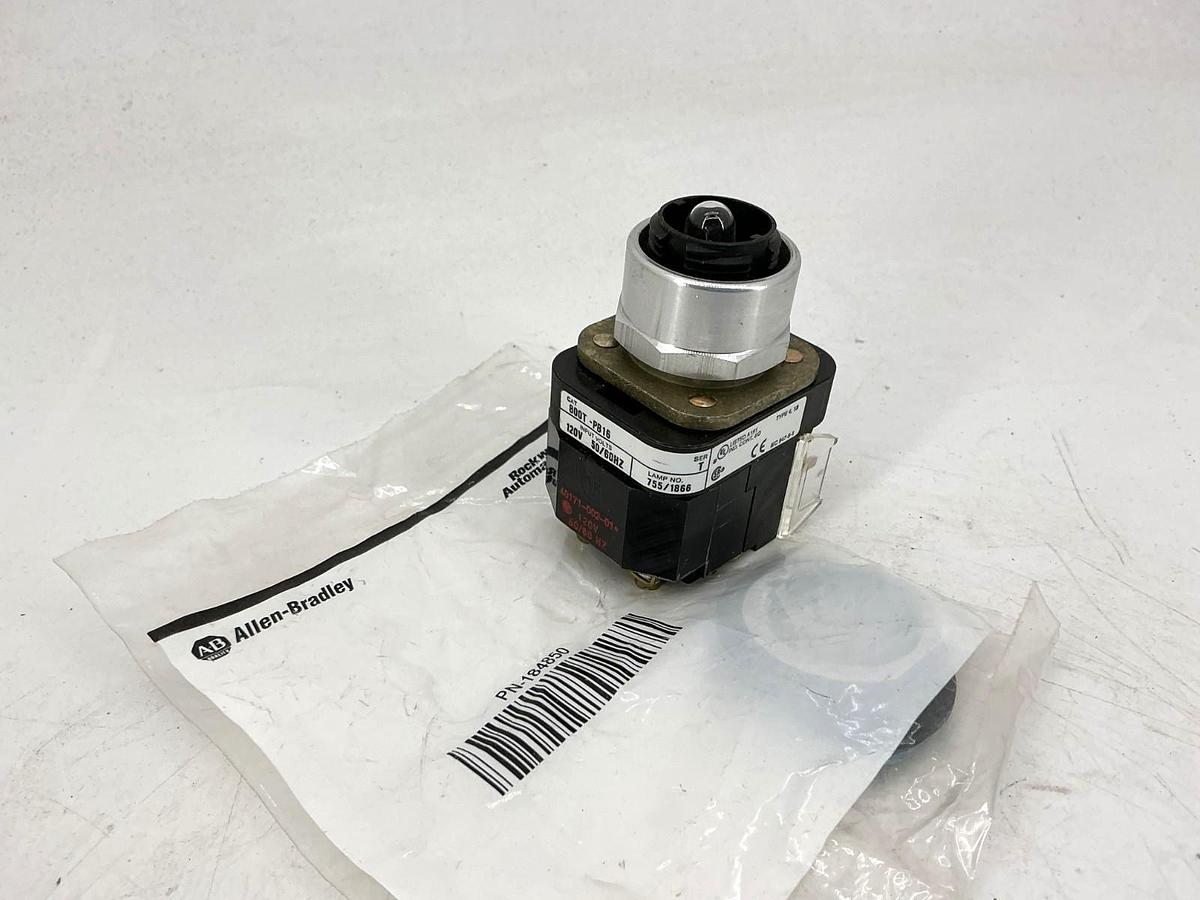 Used Allen Bradley 800T-PB16 Ser T 30.5mm Illuminated Pushbutton - No Box