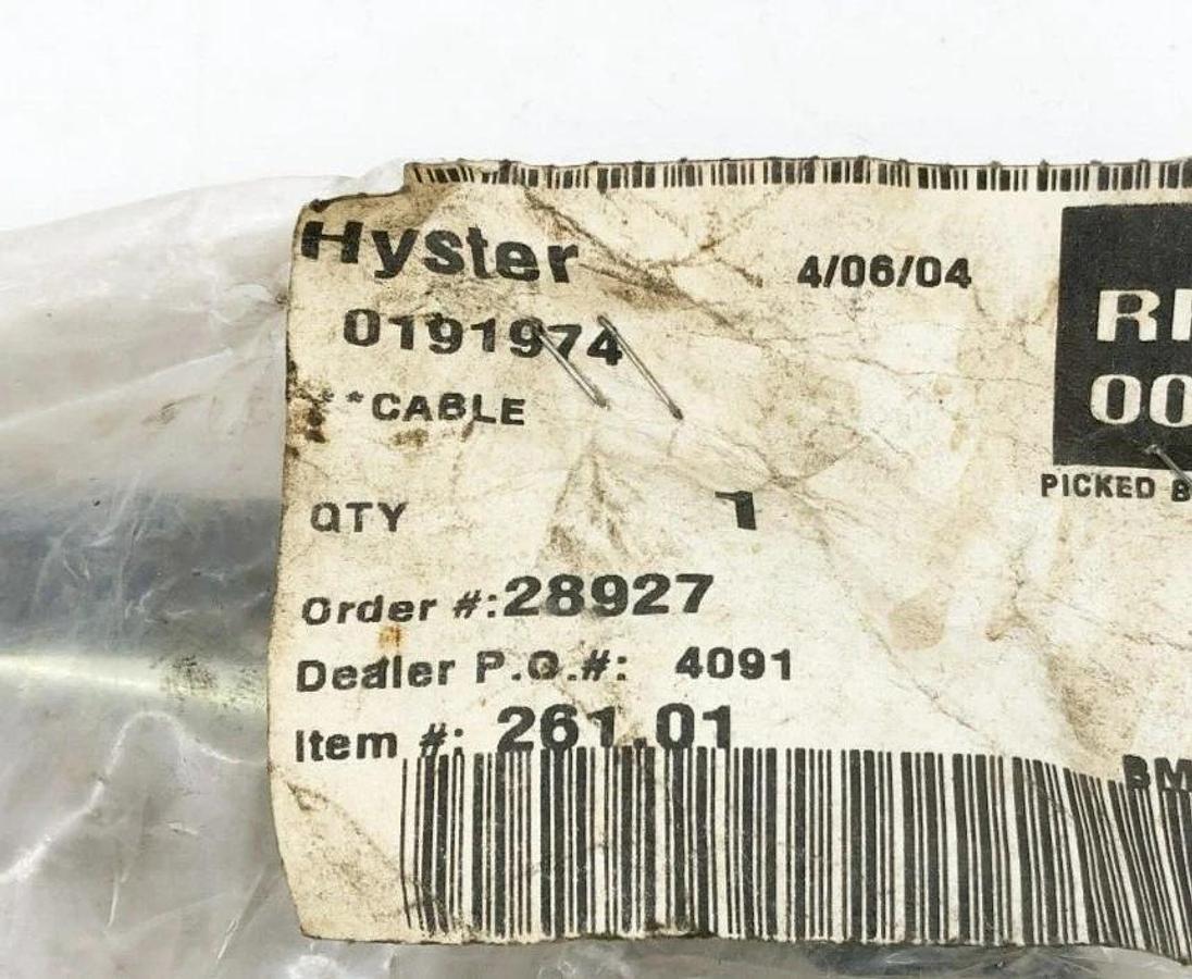 New Hyster 0191974 Push-Pull Cable Control