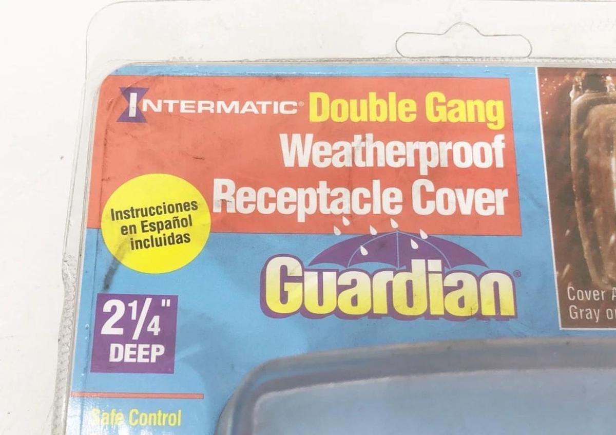 Lot of 2 New Intermatic WP1020C Double Gang Weather Proof Receptacle Covers