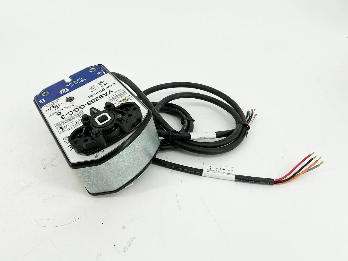 New Johnson Controls VA9208-GGC-3 Electric Actuator 7 IN-LB 24V 50/60Hz
