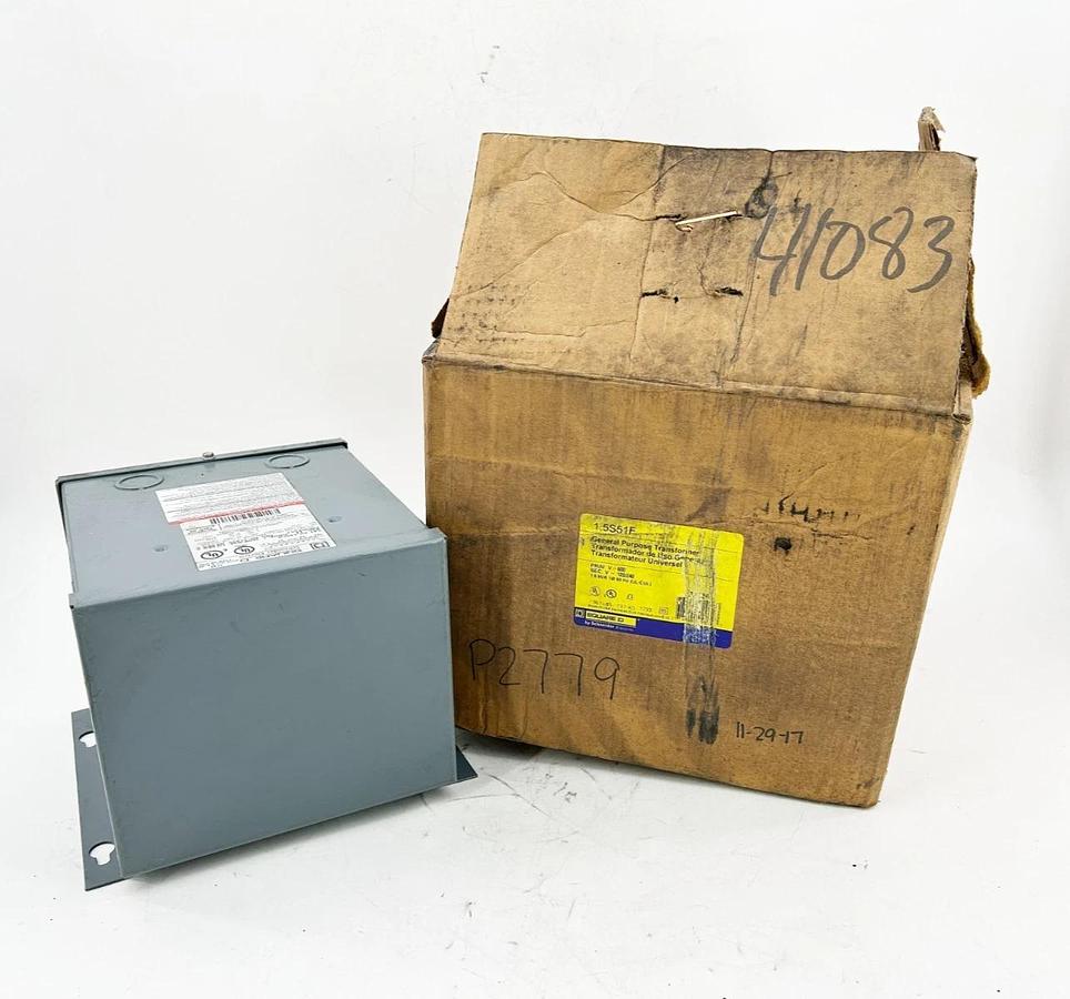 New Square D 1.5S51F Transformer 600V 1.5KVA 60Hz General Purpose