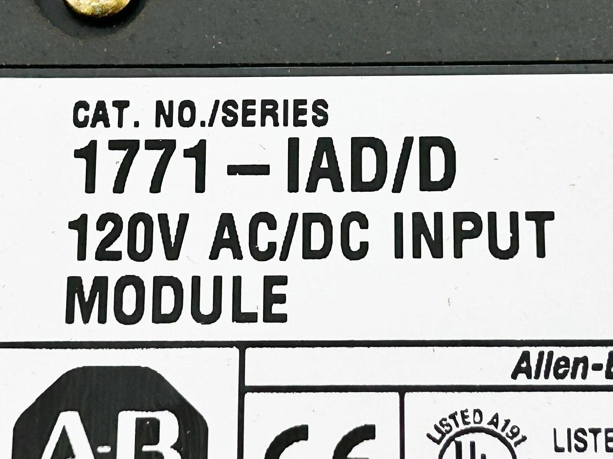 Used Lot of 2 Allen Bradley 1771-IAD/D Input Module 16 Pint 120V 50/60Hz