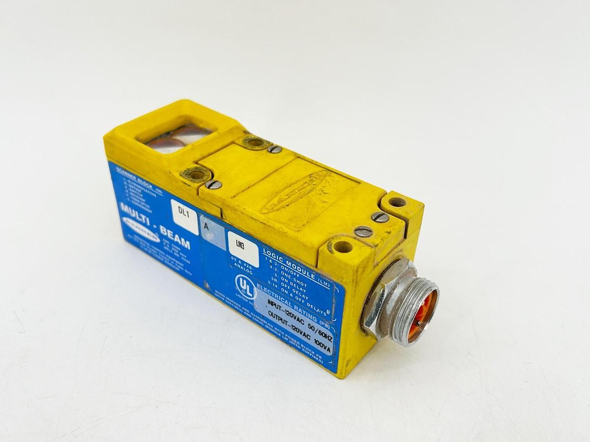 Used Banner Engineering DL1 Photoelectric Scanner Block 120Vac 100VA DL1-A-LM3
