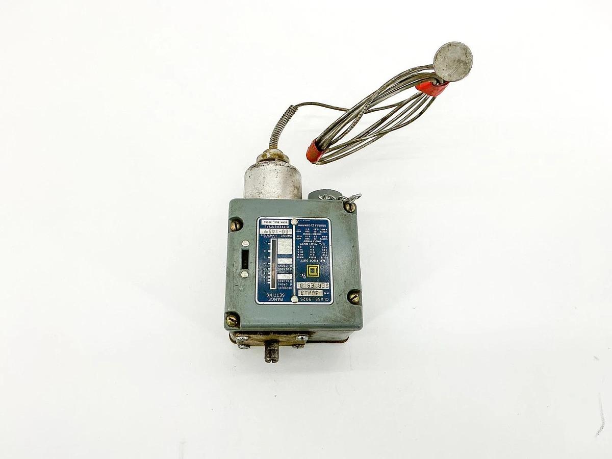 Used Square D 9025-BCW33 Temperature Control Switch 80-145F