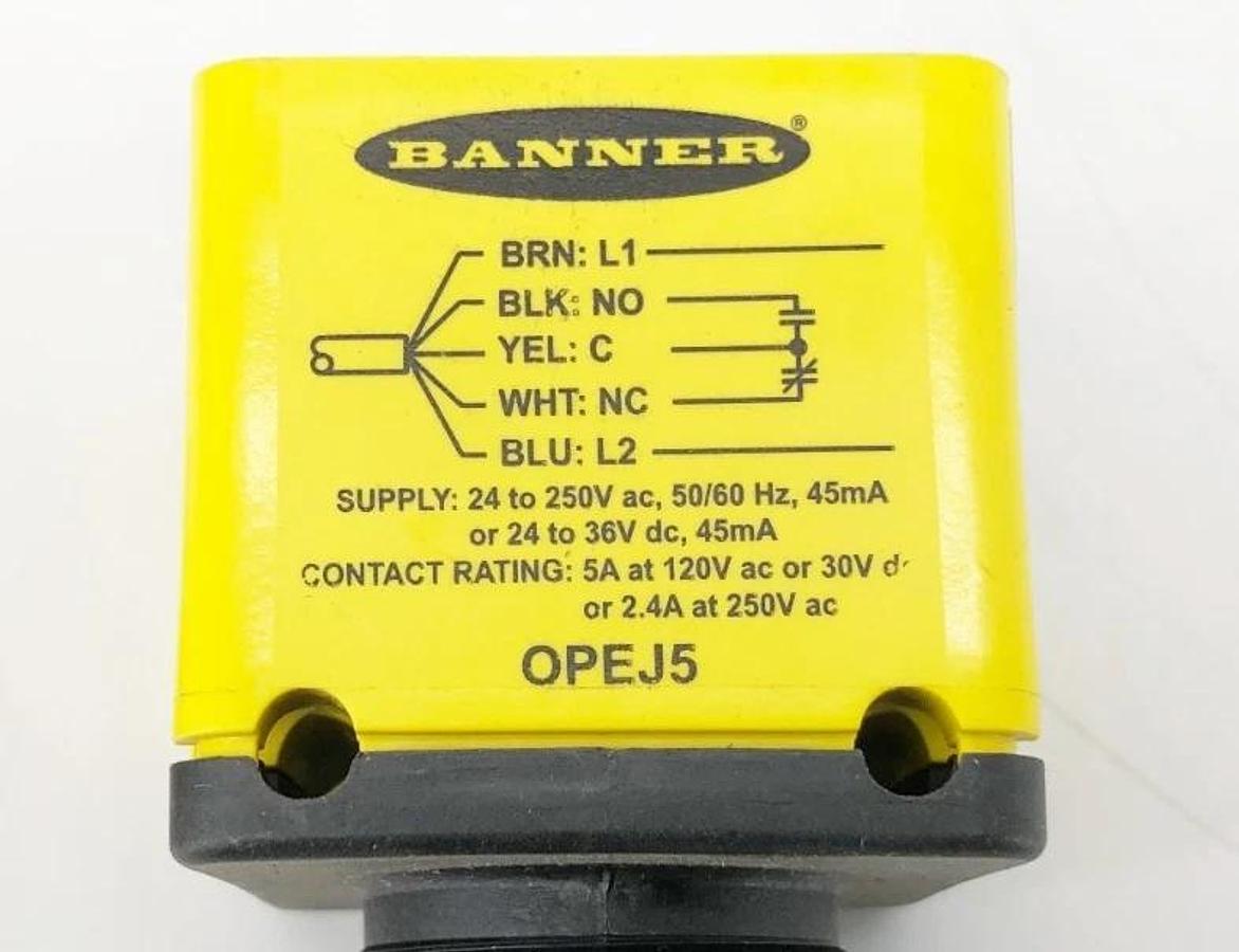 New Banner OPEJ5 Photoelectric Sensor Switch Power Block 27310 - No Box