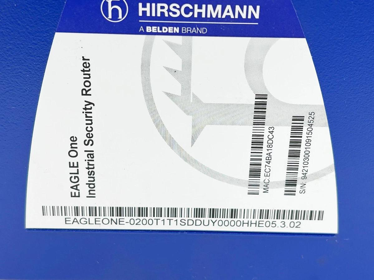 New Hirschmann EAGLEONE-0200T1T1SDDUY0000HHE Firewall and Security Router