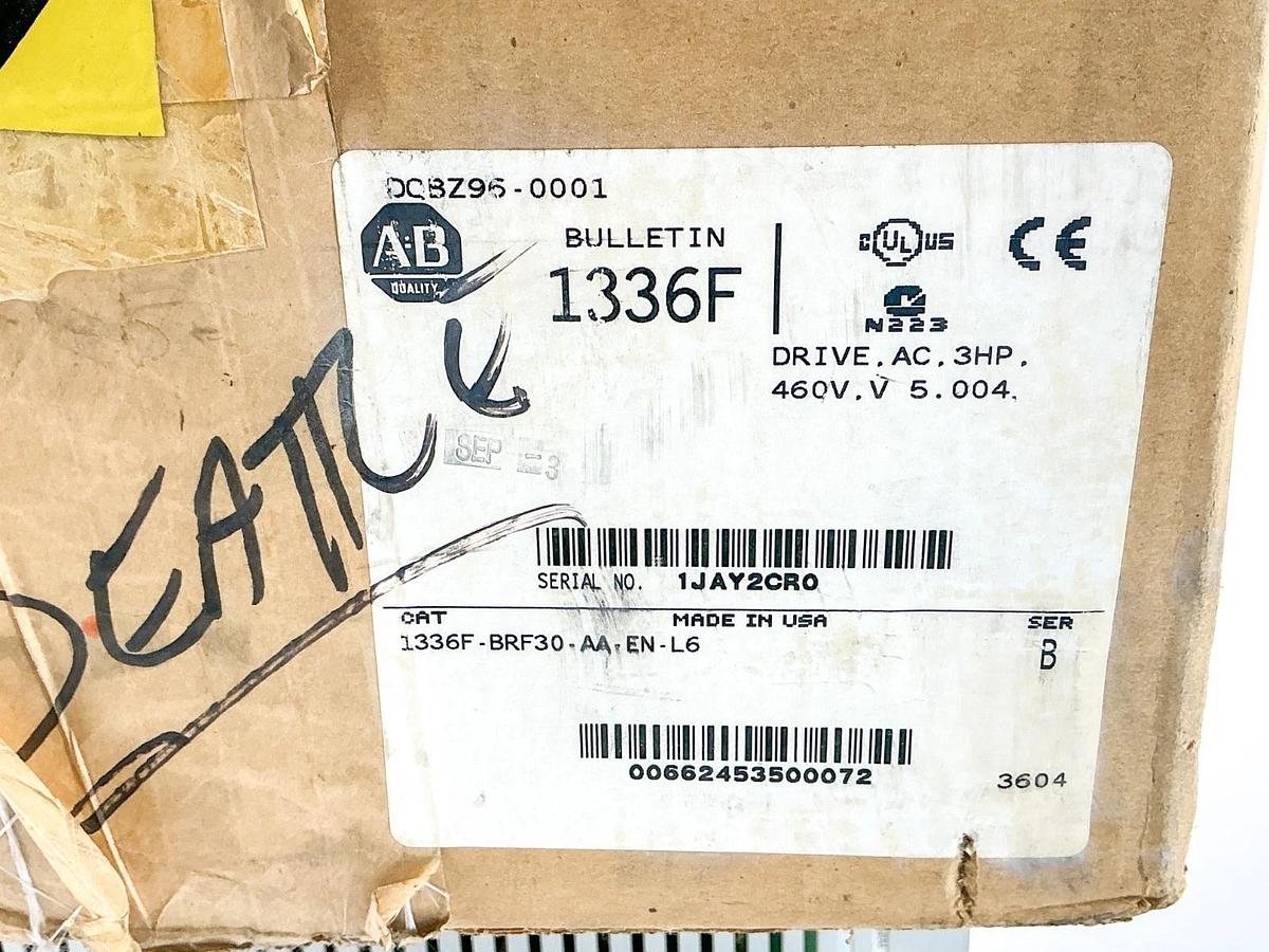 New Allen Bradley 1336F-BRF30-AA-EN-L6 AC Drive 3HP 460V Ser.B