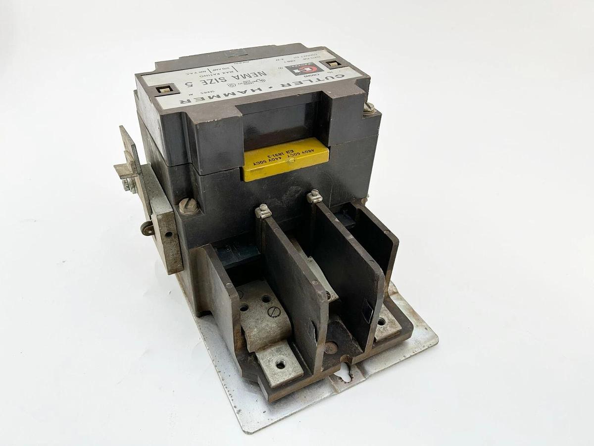 Used Cutler Hammer C10GN2 Contactor NEMA Size 5 270A 600V 50/60Hz