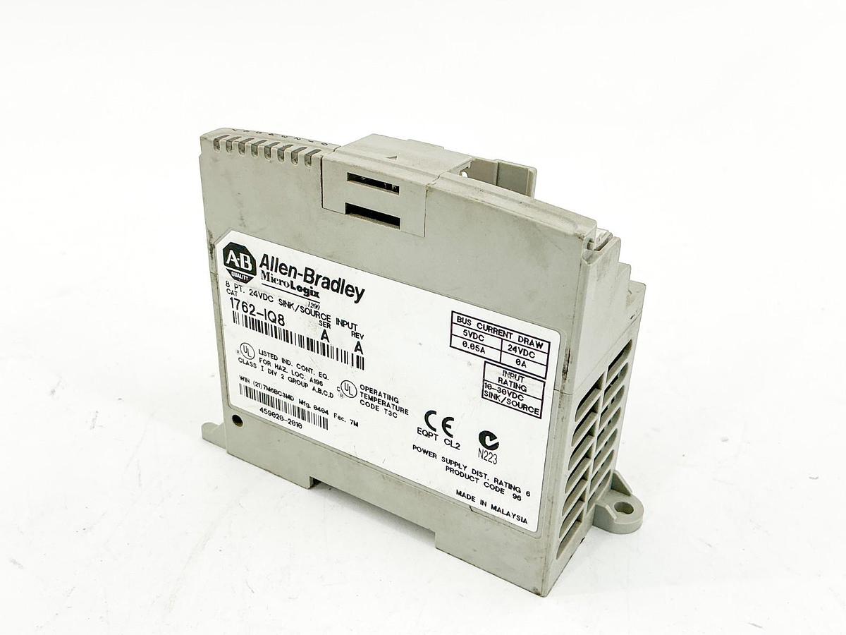 Used Allen Bradley 1762-IQ8 MicroLogix Input Module 8PT 24VDC Ser.A