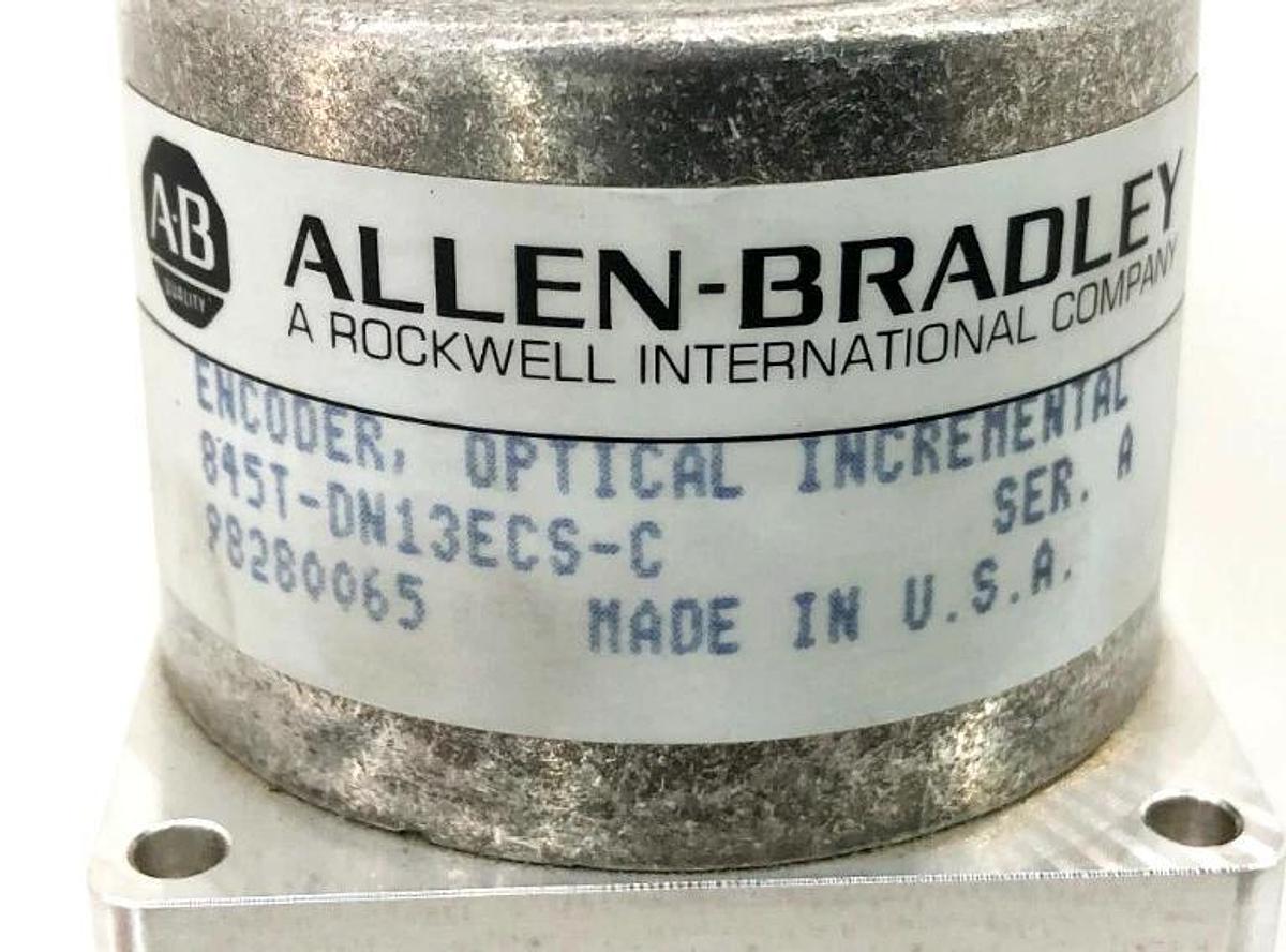 New Allen-Bradley 845T-DN13ECS-C Encoder 5VDC 10-Pin 3/8" Shaft w/ Flat