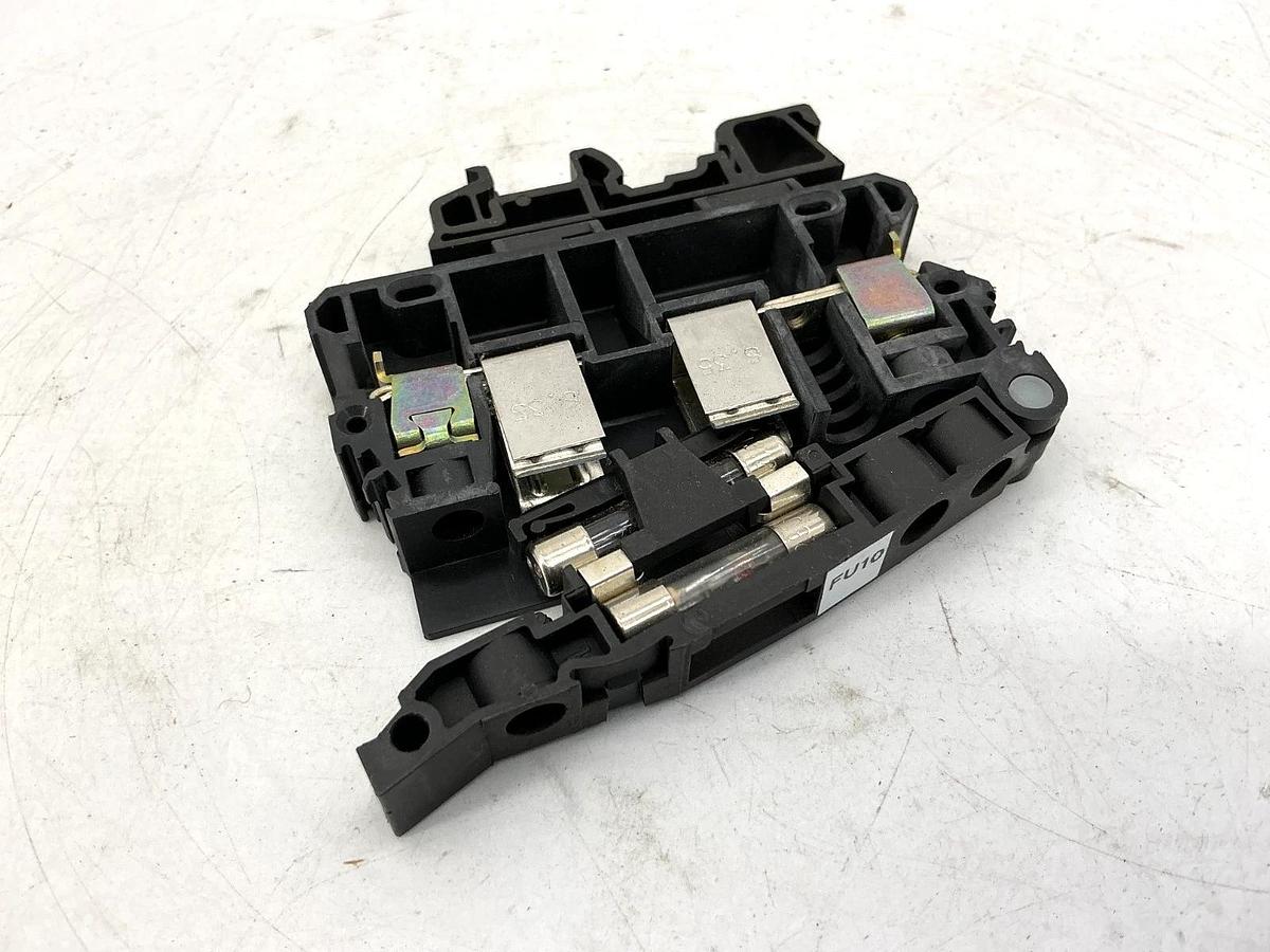 Used Lot of 5 ABB Entrelec ML10/13.SF Fuse Holding Terminal Block 16A 600V